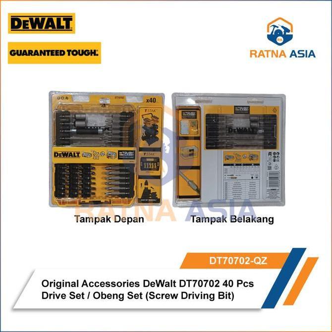 HARGA DISC - Dewalt DT70702-QZ Mata Obeng Set 40 Pcs Screw Driving Bit Drive Set 40 Dewalt DT 70702