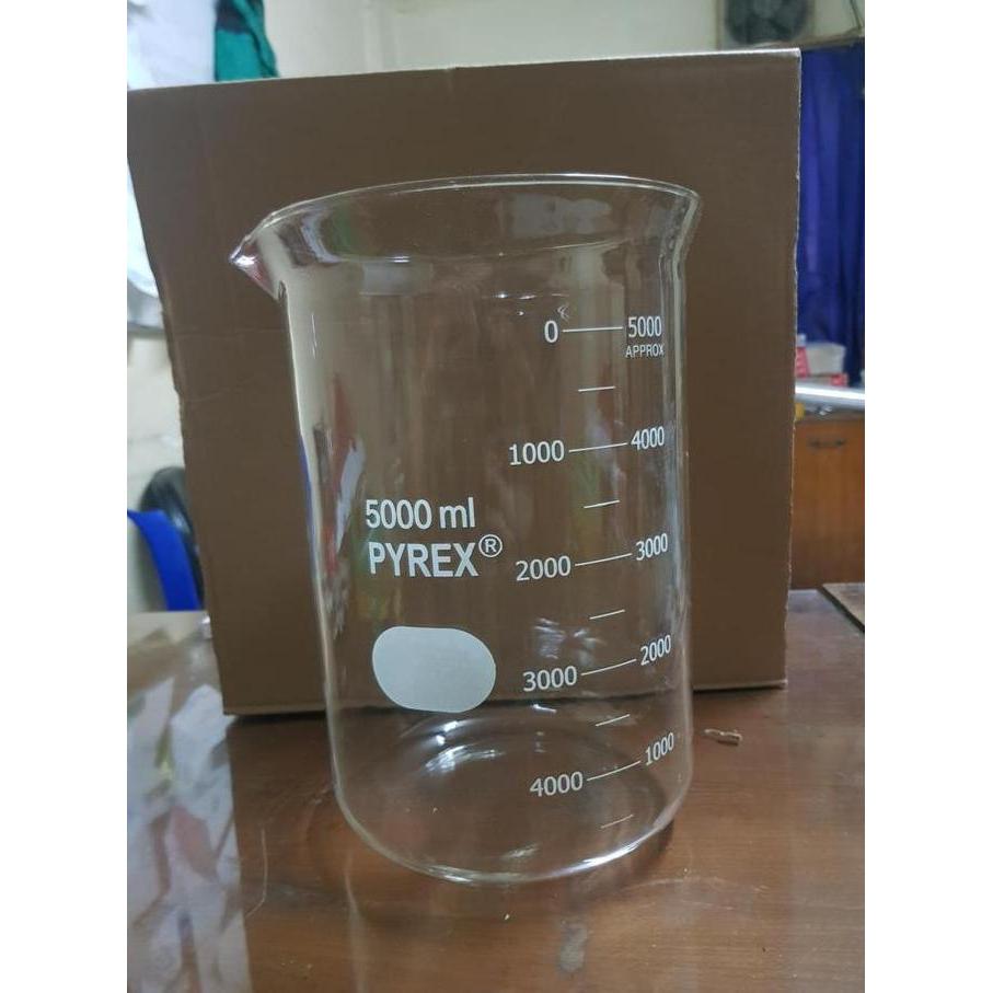 Barkisanshop - Beaker Glass / Gelas Kimia / Gelas Piala  Cap 1000 Ml / 1 L, Pyrex Cina, Borosilicate