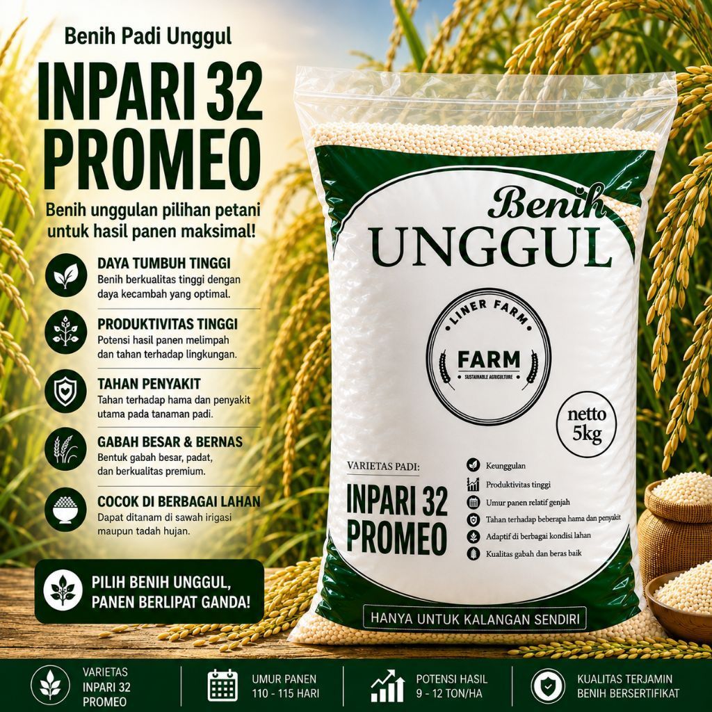 BENIH PADI INPARI 32 PROMEO 5KG.