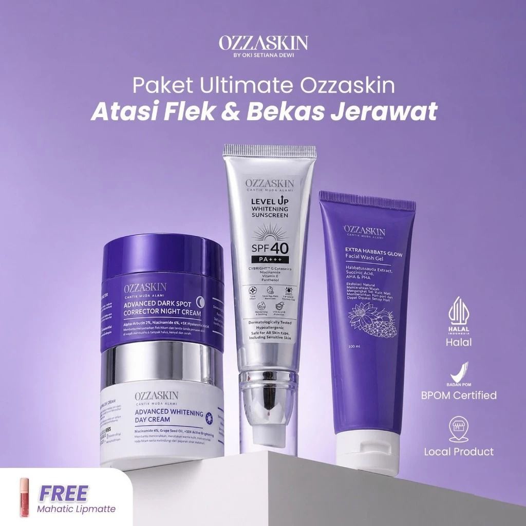 Ozzaskin Ultimate Paket Skincare Bonus Lipmatte