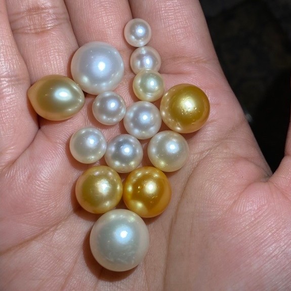 Butiaran Mutiara Laut Asli grade AAA