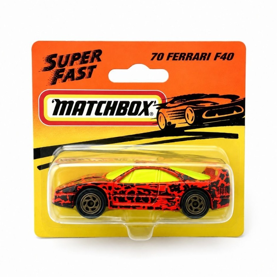 Matchbox Superfast MB70 Ferrari F40 1990s Vintage Original Sealed Blister Diecast 1:64