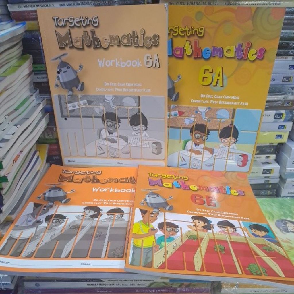 buku bekas original targeting mathematics 6a 6b dr eric chan