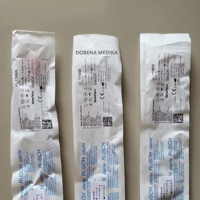 Foley Catheter Rusch Silicone 2 Way No 6 8 10 12 14 16 18 20 22 24