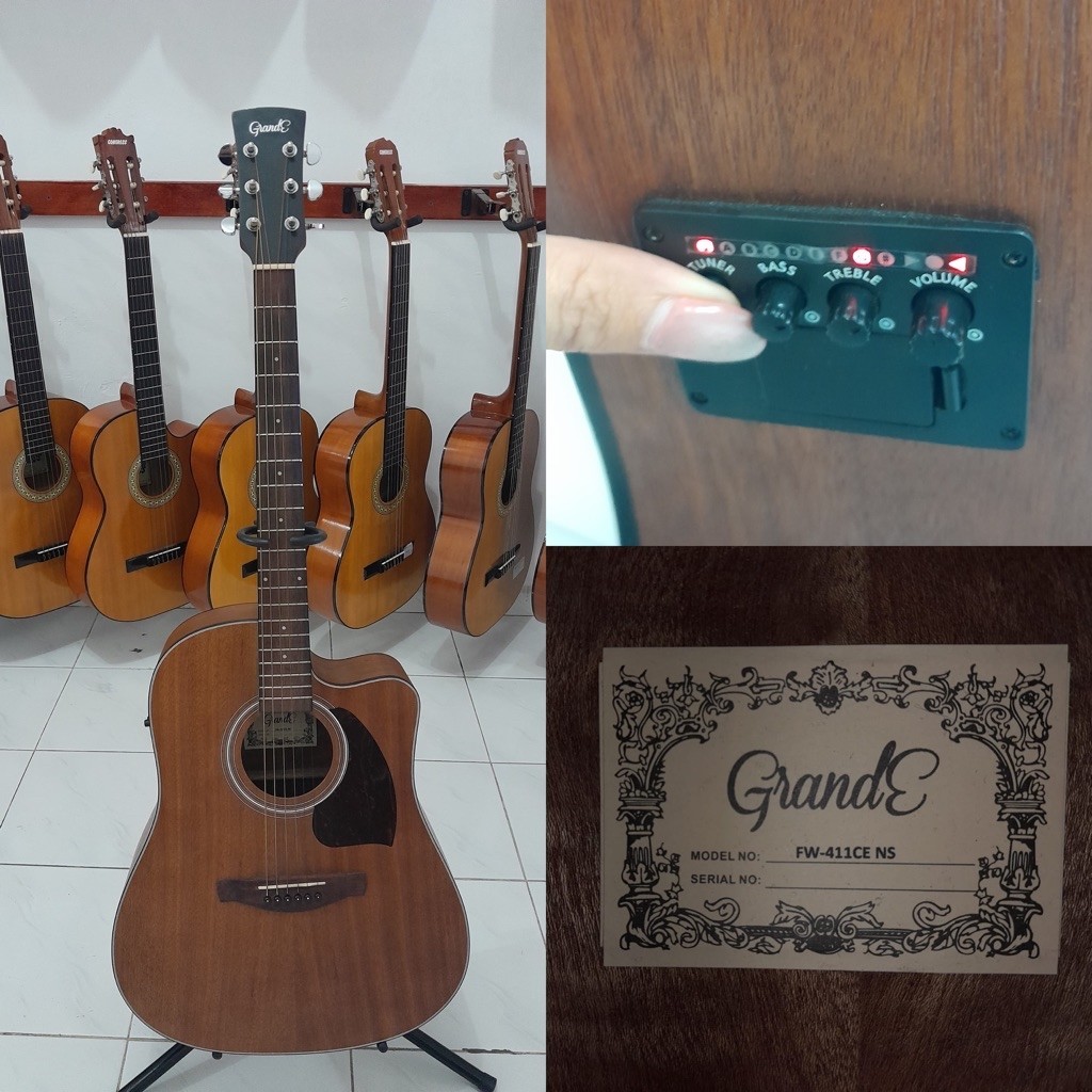 GITAR AKUSTIK ELEKTRIK SECOND ORIGINAL GRANDE FW411CE NS