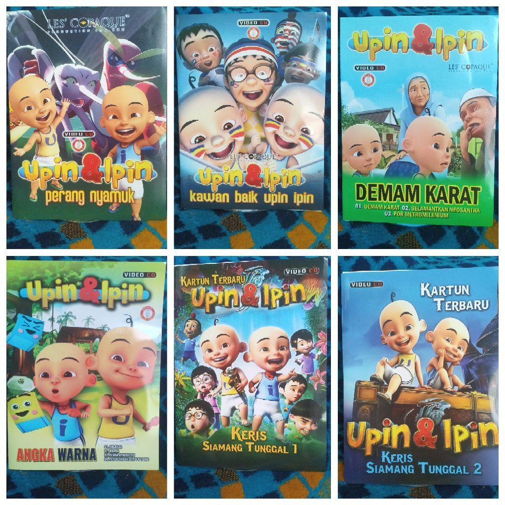 VCD FILEM ANAK UPIN & IPIN 6 MACAM RANDOM