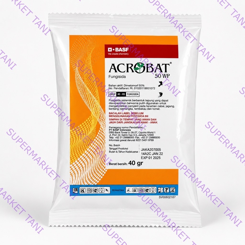 Fungisida Acrobat 50WP 40 Gram / Acrobat Fungisida