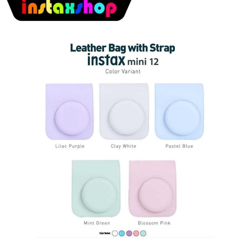 Leather Case Fuji, Leather Bag for Fujifilm Instax Mini 12 Tas Kamera Pouch Mini12 DISKON