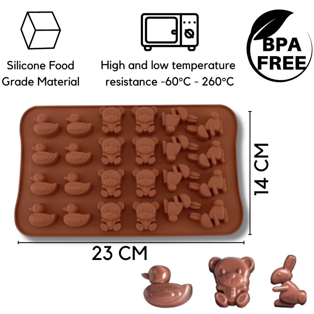 Cetakan Cokelat Mix Silikon Food Grade / Cetakan Coklat Silikon Karakter / Cetakan Jelly Agar-Agar