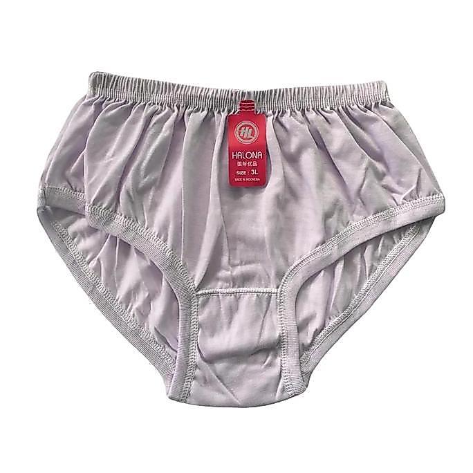 DV332 >> 3 Pcs Celana Dalam CD Wanita Dewasa Jumbo Yayan | CD Perempuan Polos Bahan Katun Motif Cewe