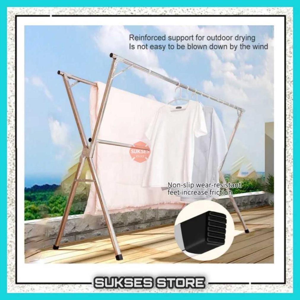 Jemuran Baju Lipat / Tempat Jemuran Baju Portable