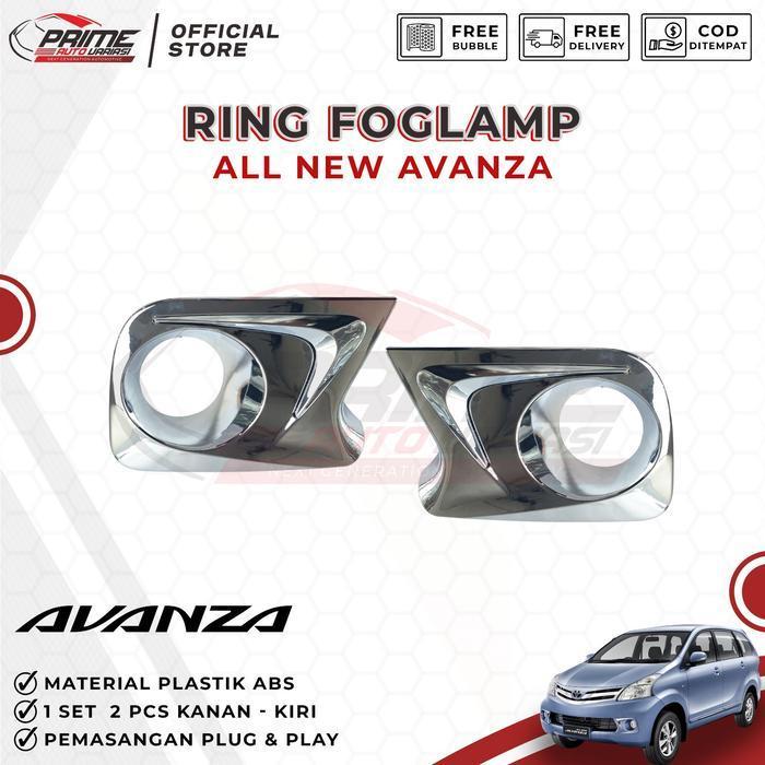 Ring Foglamp Cover Foglamp All New Avanza Xenia 2011 - 2014 - Chrome Original Dan Terpercaya