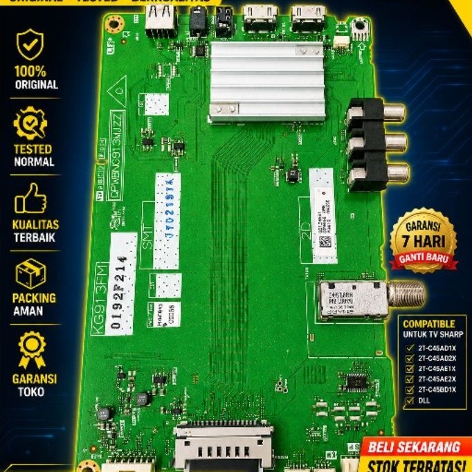 MAINBOARD TV SHARP 2T-C45AD1 - MODUL MESIN TV SHARP 2T