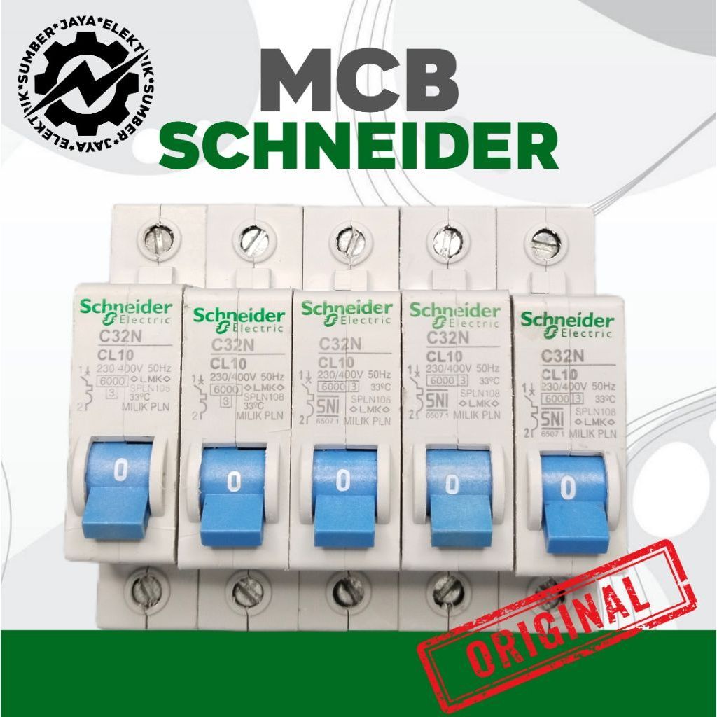 MCB PLN 1 PHASE C32N 2A, 4A, 6A, 10A