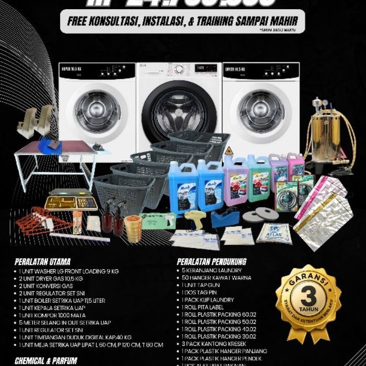 PAKET USAHA LAUNDRY PEMULA