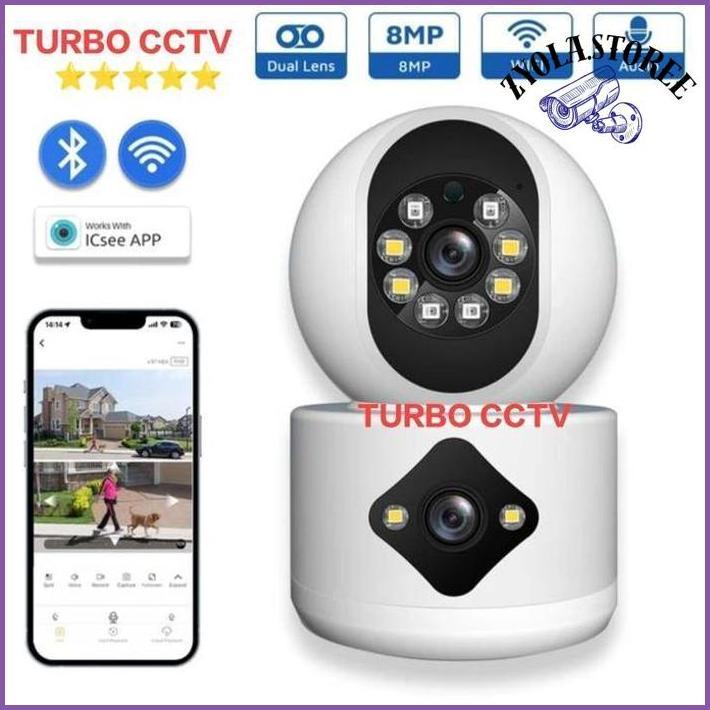 CCTV INDOOR 4MP KAMERA 360 DUAL LENS CCTV WIFI JARAK JAUH LEWAT HP BARU