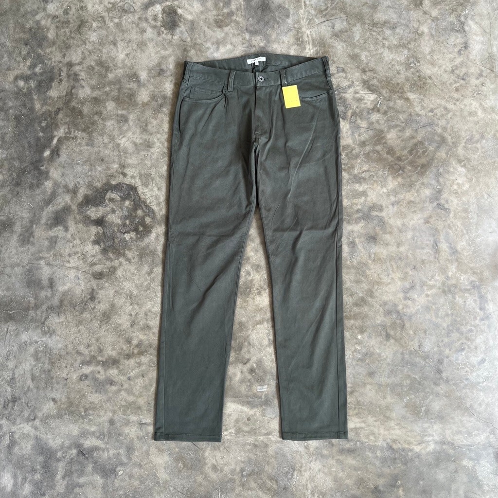 Global Work Olivegreen Skinny Tapered Fit Chino Pants