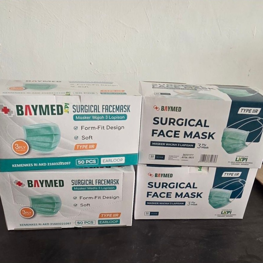 Masker Baymed 3ply Earloop/Hijab