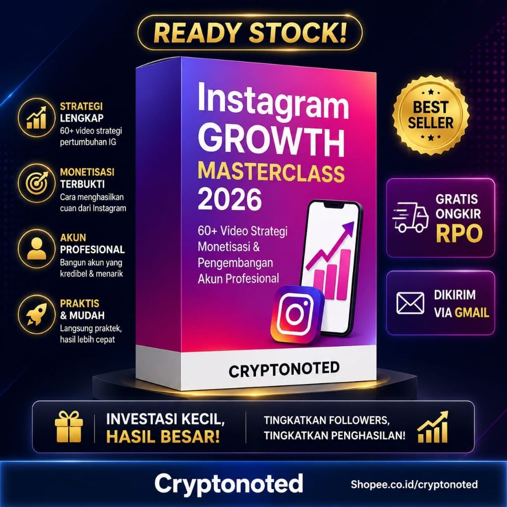 Instagram Growth Masterclass 2026 – 60+ Video Strategi Monetisasi & Pengembangan Akun Profesional