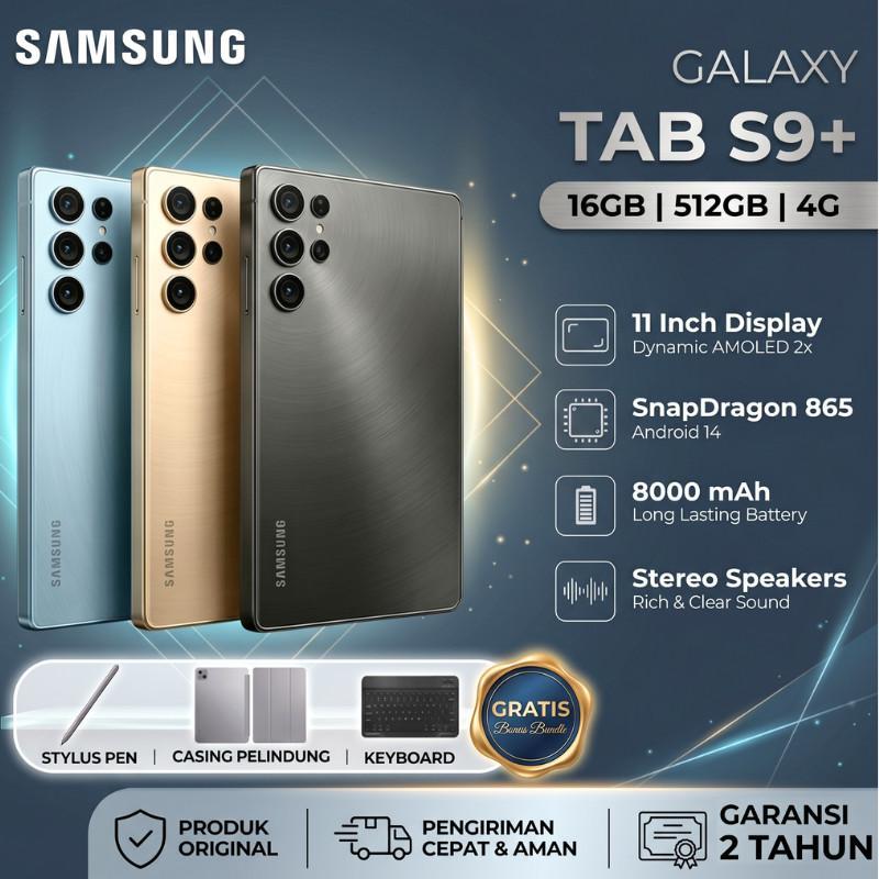 Samsung Galaxy Tab S9/S9+ Tablet | Layar Besar Amoled 11 | Snapdragon 865 | Keyboard + S Pen | 8000M