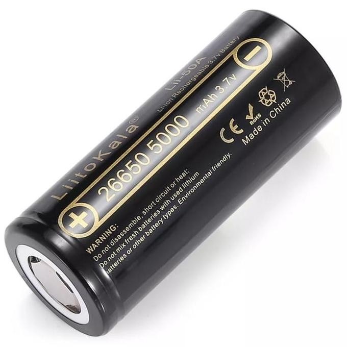 Homeid- Liitokala Lii-50A Baterai 26650 5000Mah 20A Authentic Li-Ion