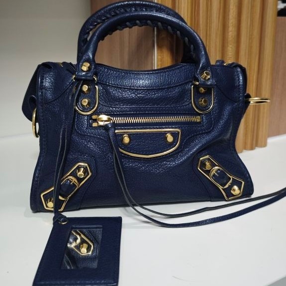 Balenciaga - Minicity navy GHW PL