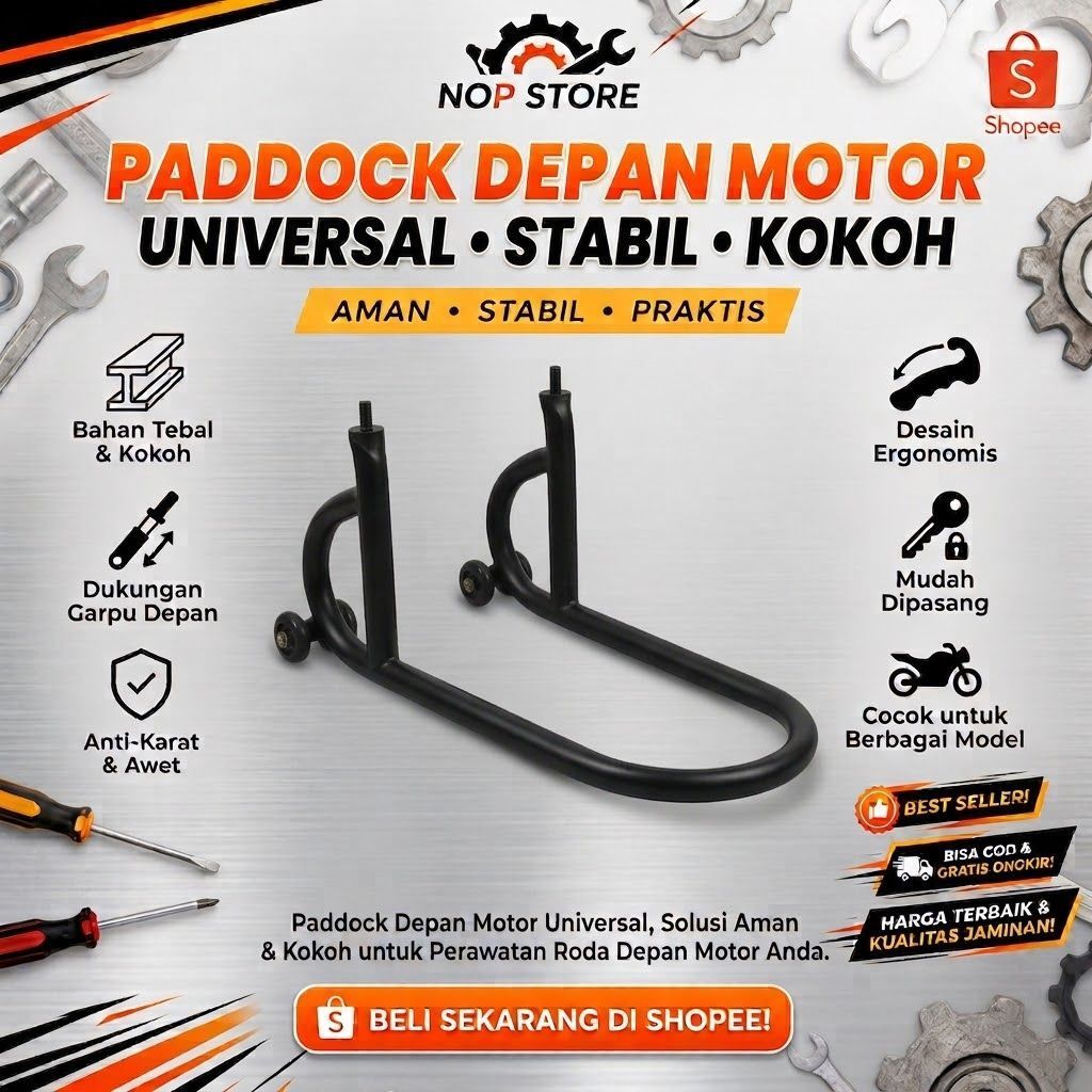 Paddock Depan Motor Universal