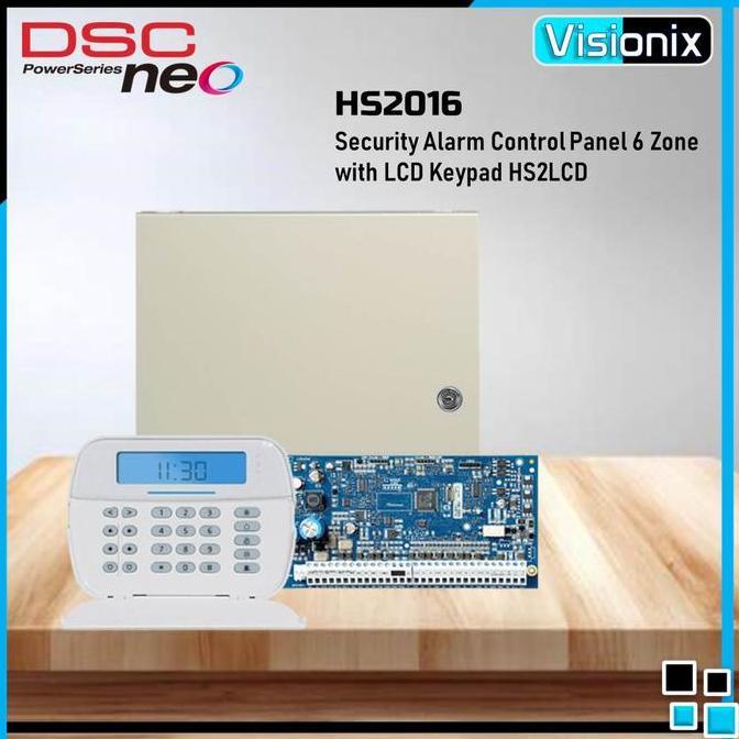 Panel Alarm 6 Zone DSC Neo HS2016 with LCD Full Message Keypad HS2LCD
