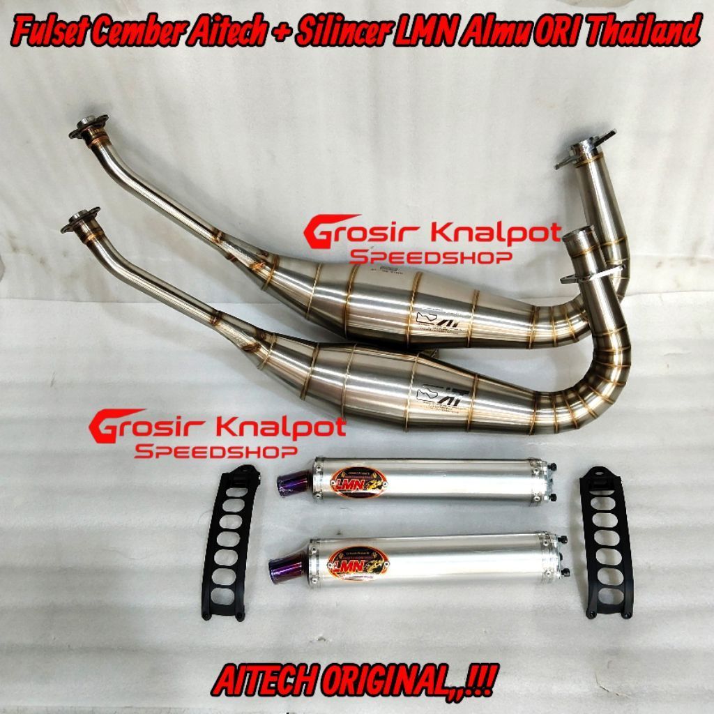 Knalpot Racing AITECH ORIGINAL FULSET Yamaha RX King RX K / S Special Cobra New + Silincer LMN Stain