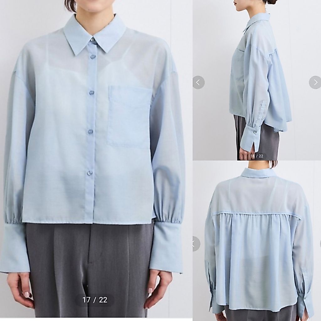 VIS top kemeja sheer