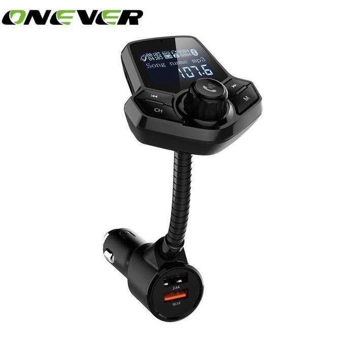 ONEVER HY91 BLUETOOTH 4.1 FM MODULATOR CAR KIT LCD DISPLAY QC3.0 2.4A FAS08