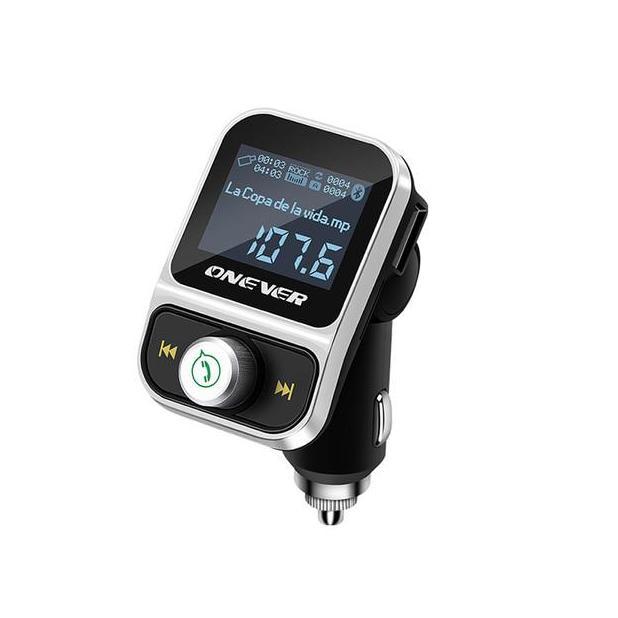 ONEVER HY88 BLUETOOTH 4.1 FM MODULATOR 3.1A 1.44 DISPLAY FLAC SILVER FAS08