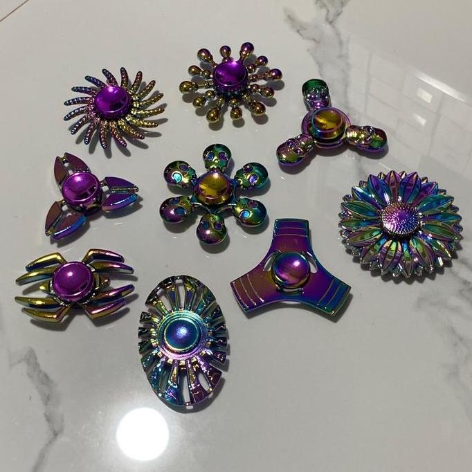 Spinner rainbow premium bahan metal