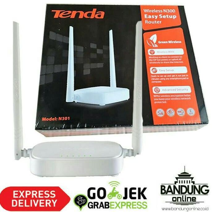 Wizqi- Tenda N301 Wireless Router Antenna - White Box : Hitam