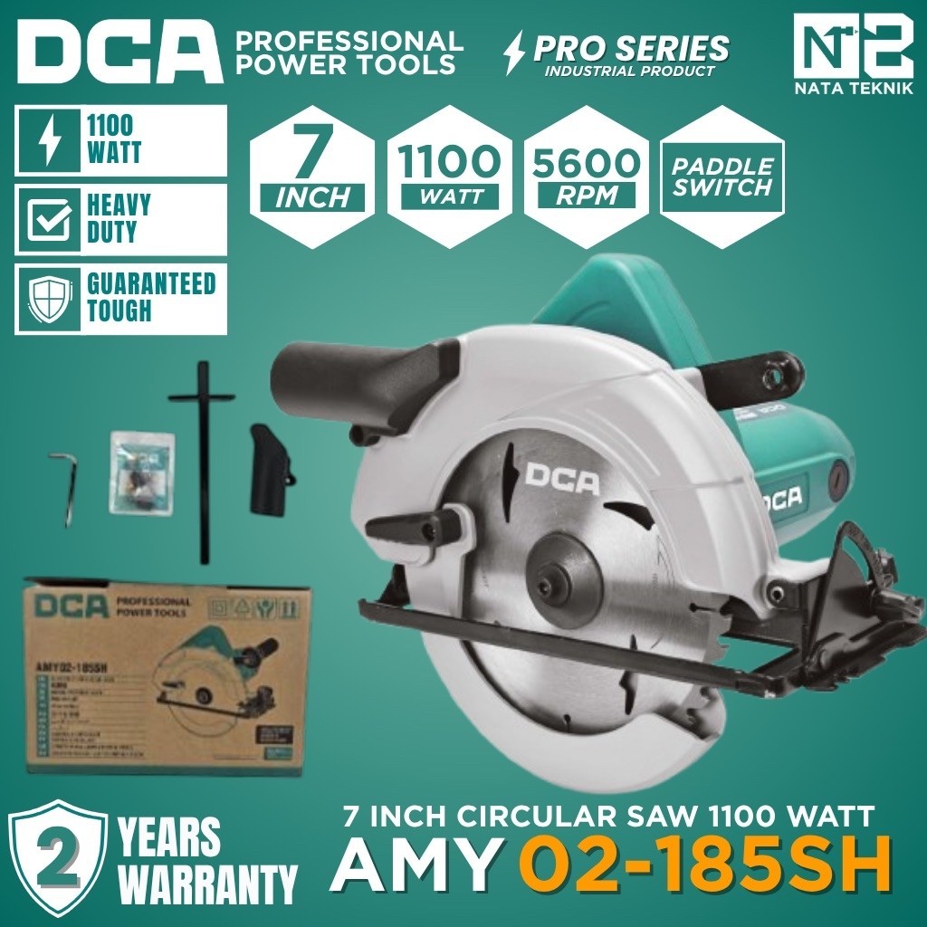 DCA AMY02-185SH Mesin Gergaji Kayu Circle Circular Saw 7 Inch DCA