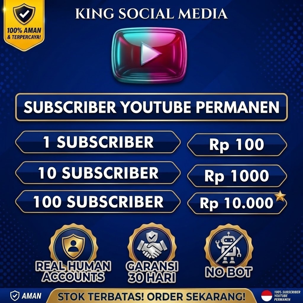 Jasa Subscriber YouTube  | Optimasi Channel King Social Media |