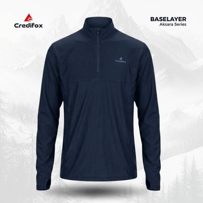 CREDIFOX Kaos Baselayer Pria Wanita Aksara Series - Baselayer Manset Olahraga - Baselayer Runing - B