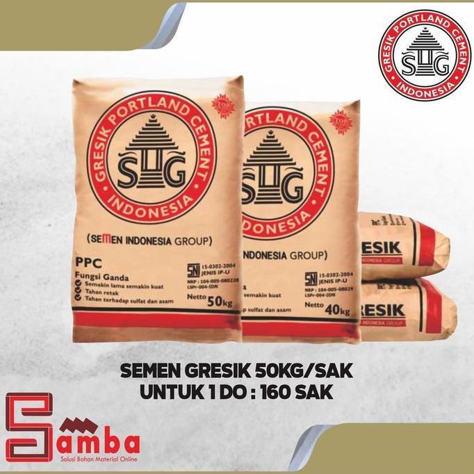 Terlaris Semen Gresik 50 Kg Ppc Harga 1 Do 160 Sak Semen Berkualitas Tinggi Untuk Pemasangan Bata , 