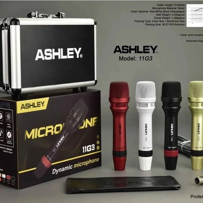 Professional Dynamic Microphone ASHLEY 11G3