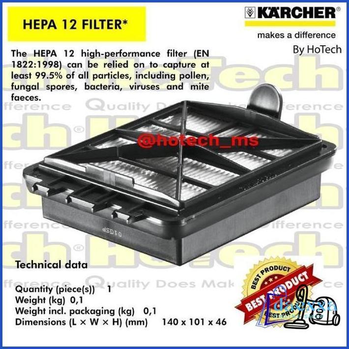 KARCHER HEPA 12 FILTER | HEPA FILTER | HEPA 12 FILTER FOR VC SERIES RESTOCK