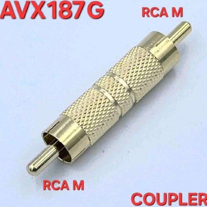 AVPRO AVX187G RCA MALE TO RCA MALE AUDIO COUPLER GOLD FAS08