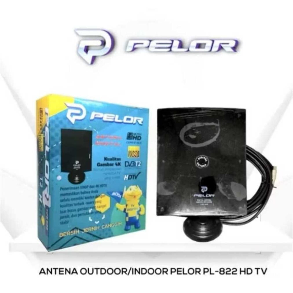 Antena TV Digital PELOR 822 TV DVB T2 - Penerimaan Full HD 1080P dan Ultra HD 4K HDTV, Kabel Coaxial