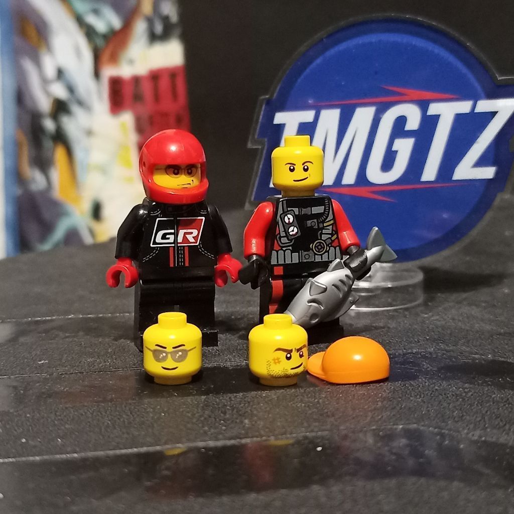 lego mini figure set original second toyota gazoo racing diver etc preloved