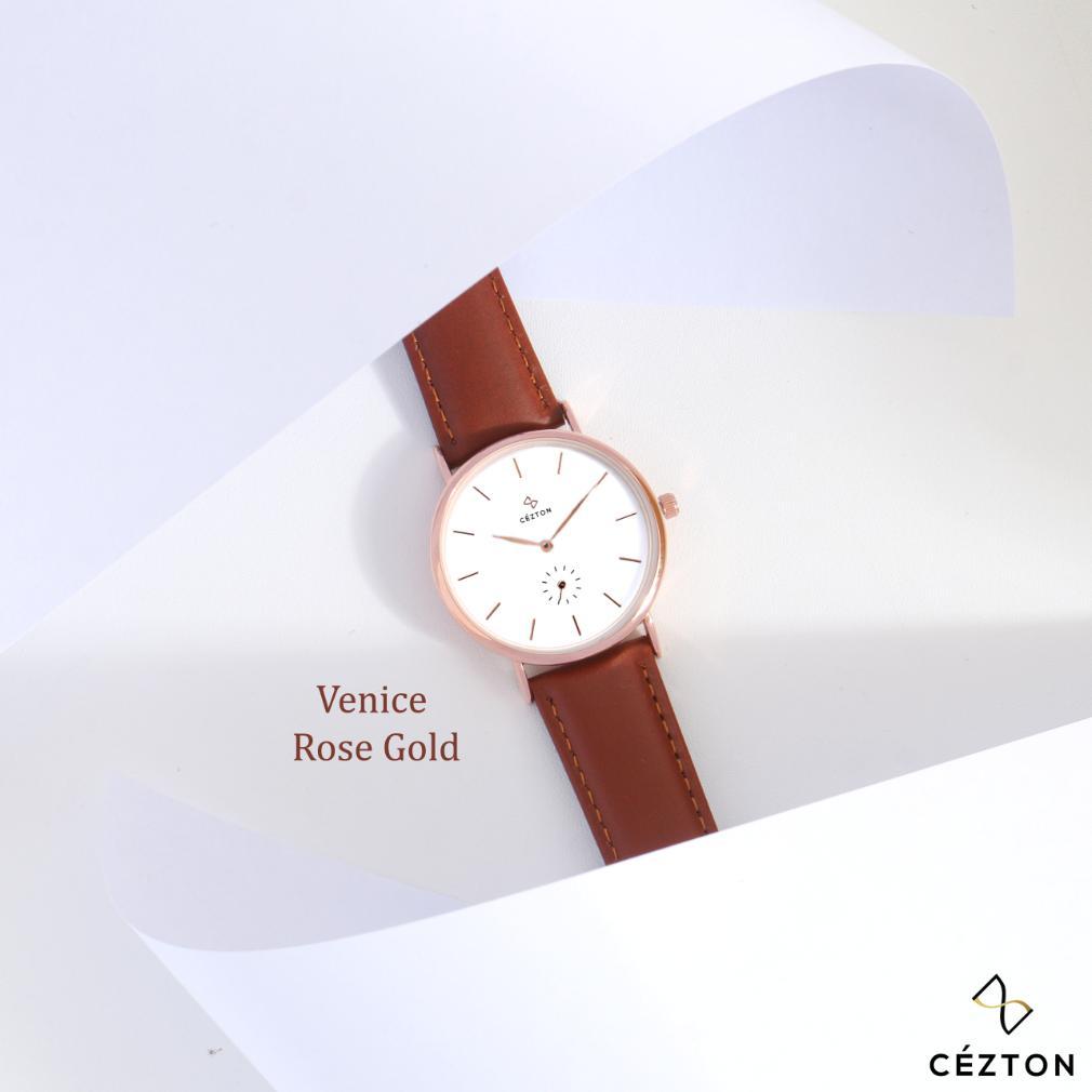 garansi cezton jam tangan unisex | venice series rose gold