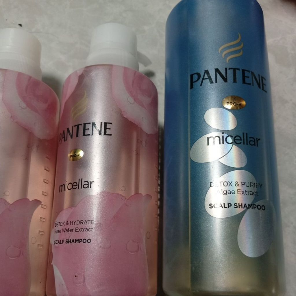 300 ml Shampoo Pantene Micellar Rose Water - Membersihkan dan Melembapkan Rambut