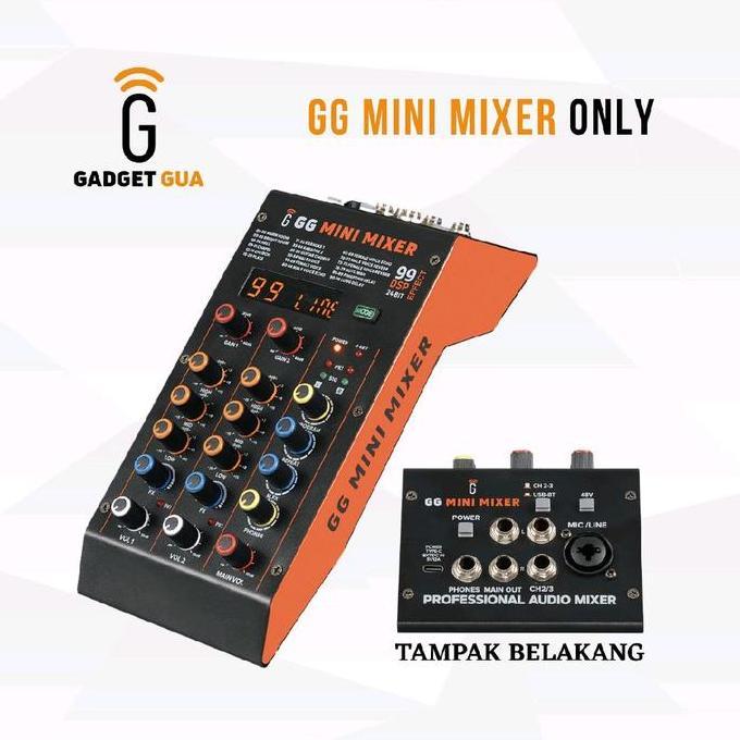 Nada- Gg Audio Mini Mixer - Professional Audio Mixer For Karaoke, Gaming & Podcast Streamer