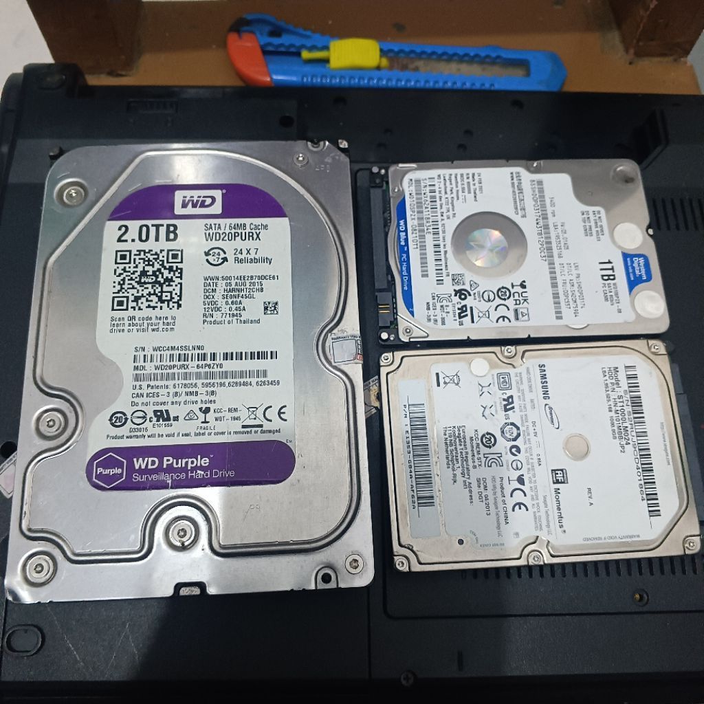 HDD Hardisk 2.5 inch dan 3.5 inch kapasitas 6TB 4TB, 3TB, 2TB 1TB. dikirim Random. Baca deskripsi. N