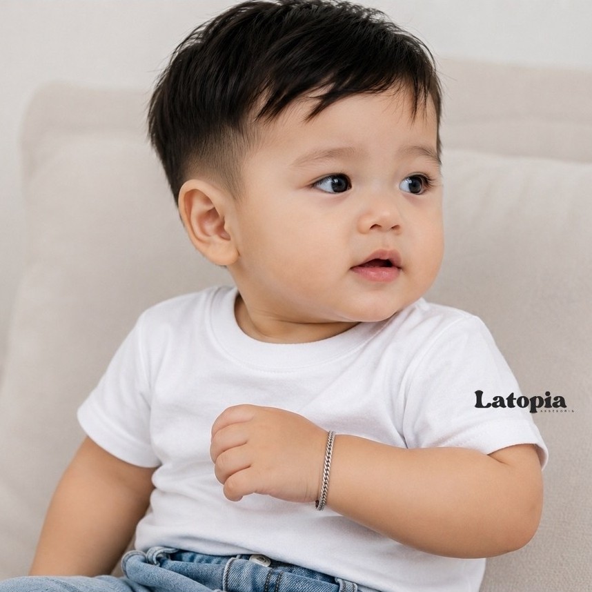 Gelang Rantai Gelang Anak Laki Laki Gelang Anak Model Terbaru Gelang Titanium Anti karat Tidak Luntu