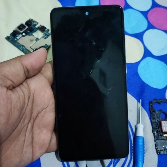 Lcd + frame Samsung a52s ori copotan normal