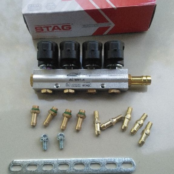 RAIL INJEKTOR GAS(LPG/CNG)4 SILINDER AC STAG W01 2OHM